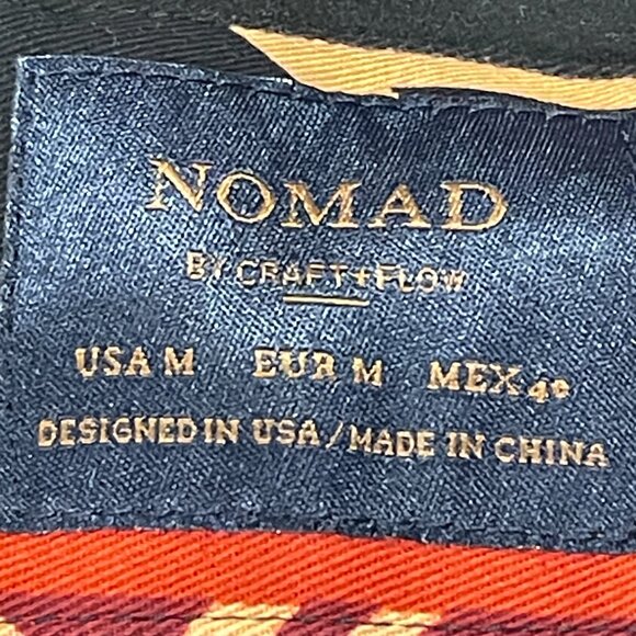 NOMAD By Craft & Flow Men's "Aztec Twill Shacket" Long Sleeve Black/Rust Size M - Picture 8 of 10